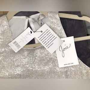 NWT- Joie, Size S, fully beaded ivory sleeveless blouse